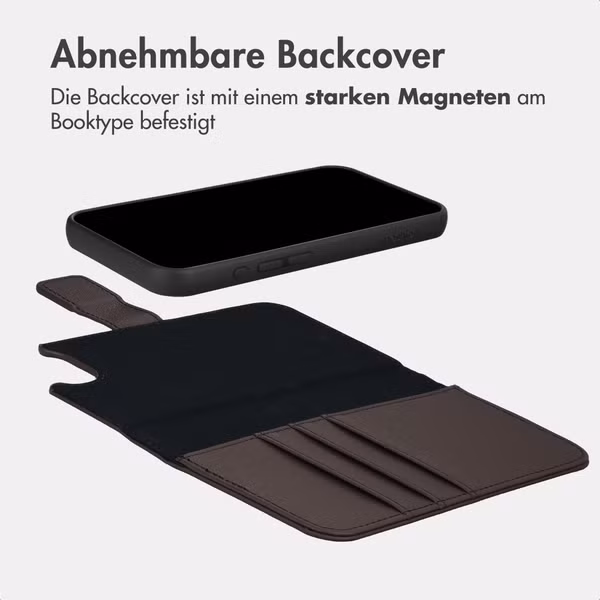imoshion Herausnehmbare 2-in-1 Luxus-Bookcase Apple iPhone 17e / 16e - Braun