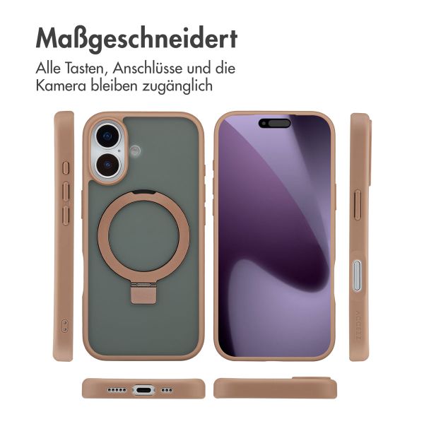 Accezz Ring Stand Backcover mit MagSafe Apple iPhone 17 - Braun