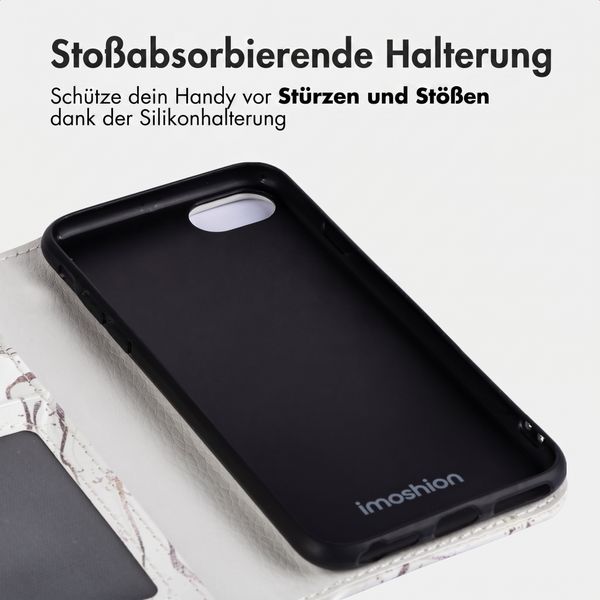 imoshion Design Klapphülle Apple iPhone SE (2022 / 2020) / 8 / 7 / 6(s) - Sandy Marble