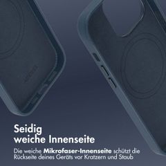 Accezz MagSafe Leather Backcover Apple iPhone 14 Pro - Nightfall Blue