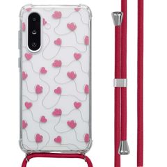 imoshion Design Hülle mit Band Samsung Galaxy A26 - Dusty Rose Connected Hearts
