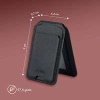Accezz Leder-Wallet mit Standfunktion - Geeignet für MagSafe und Qi2 - Onyx Black