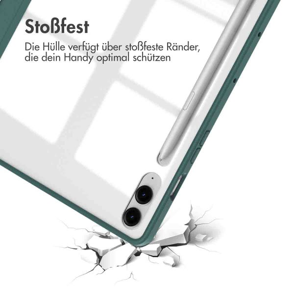 imoshion Trifold Hardcase Klapphülle Samsung Tab S10 Plus / Tab S9 FE Plus / Tab S9 Plus 12.4 Zoll - Grün