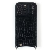 Dutchies Back Cover mit Kartenfach für das iPhone 13 Pro - Telefonband nicht enthalten - Crocodile Chic