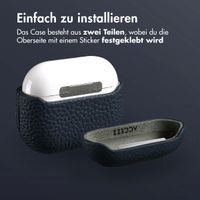 Accezz Echtes Leder Case Apple AirPods 3 - Dunkelblau