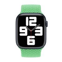 Apple Geflochtenes Solo Loop für  Apple Watch | 44/45/46/49 mm - Größe 4 - Bright Green
