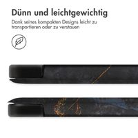 imoshion Design Trifold Klapphülle für das iPad 11 (2025) 11 Zoll / iPad 10 (2022) 10.9 Zoll - Black Marble