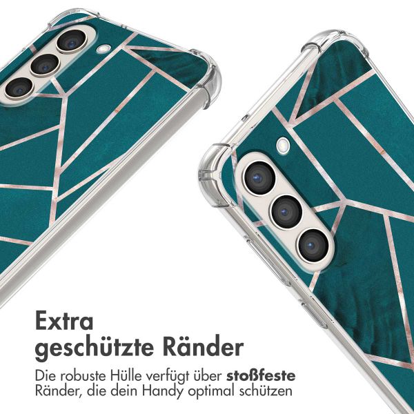 imoshion Design Hülle mit Band Samsung Galaxy S23 - Petrol Green Graphic