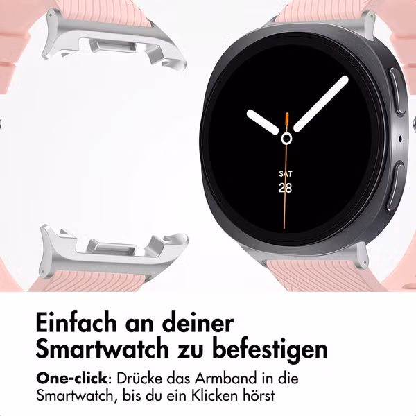 imoshion Flexibles Silikonarmband für Samsung Galaxy Watch 9 (40/44mm) / Watch 8 (40/44mm) / Classic (46mm) - Rosa