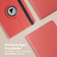 imoshion 360° drehbare Klapphülle Apple iPad 9 (2021) 10.2 Zoll / iPad 8 (2020) 10.2 Zoll / iPad 7 (2019) 10.2 Zoll - Dunkelrot