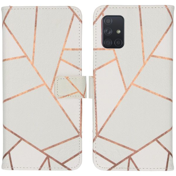imoshion Design TPU Klapphülle Samsung Galaxy A71 - White Graphic