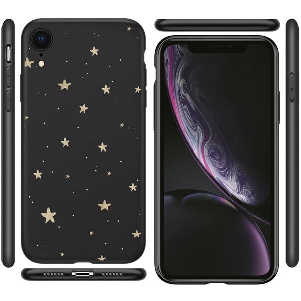 imoshion Design Hülle für das iPhone Xr - Sterne / Schwarz