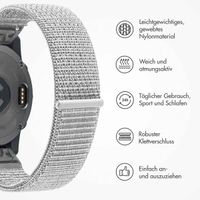 imoshion QuickFit® Nylon Armband -   Garmin 20 mm Anschluss - Größe L/XL - Weiß