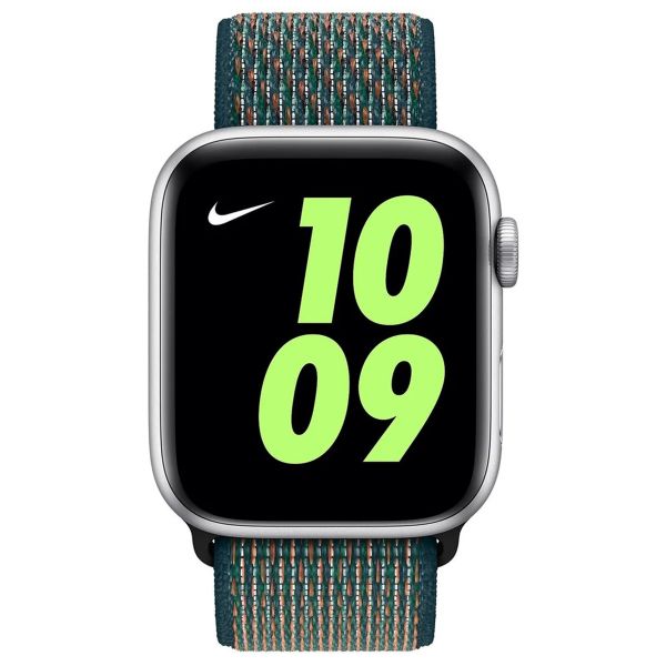 Apple Nike Sport Loop Band für Apple Watch Series 1-10 / SE / Ultra (2) - 42/44/45/46/49 mm - Hyper Crimson / Neptune Green