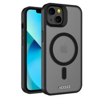Accezz Rugged Frosted Back Cover mit MagSafe iPhone 13 - Schwarz