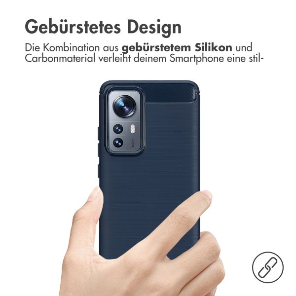 imoshion Brushed Back Cover für das Xiaomi 12 / 12X - Dunkelblau