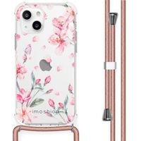 imoshion Design Hülle mit Band für das iPhone 13 Mini - Blossom Watercolor