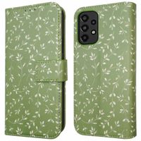 imoshion Design Klapphülle für das Samsung Galaxy A33 - Green Flowers