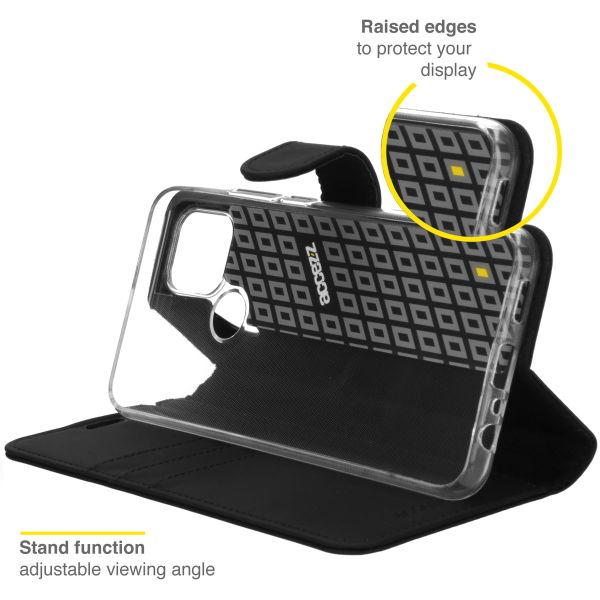 Accezz Wallet TPU Klapphülle Oppo A15 - Schwarz
