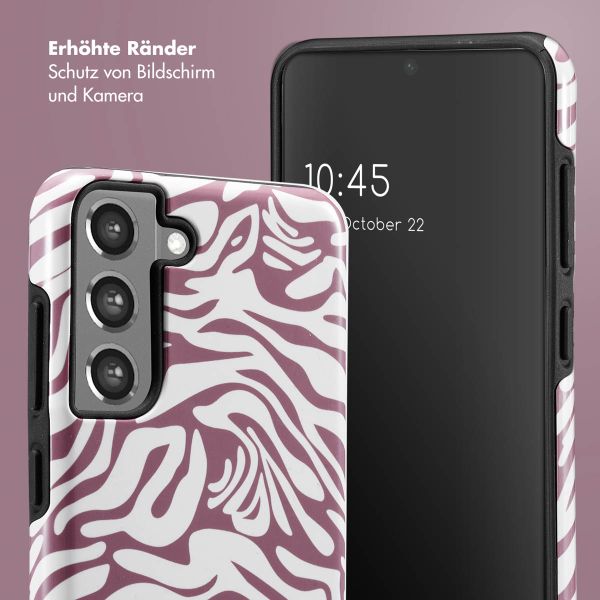 Selencia Vivid Back Cover Samsung Galaxy S21 FE - Trippy Swirl Dark Rose