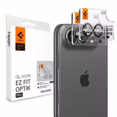 Spigen Optik Pro EZ Fit Lens Protector 2er-Pack Apple iPhone Duo - White