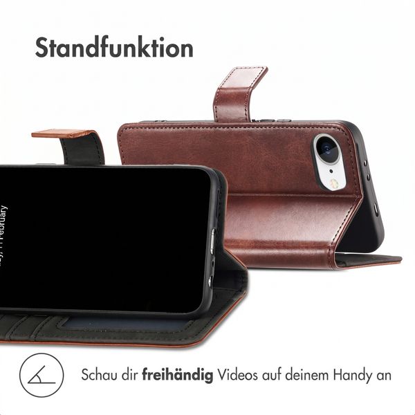 imoshion Luxuriöse Klapphülle Apple iPhone 17e / 16e - Dunkelbraun
