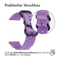 imoshion Robustes Nylonarmband -   Universelle 22 mm Anschluss - Violett