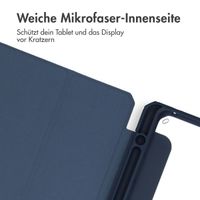 imoshion Trifold Hardcase Klapphülle für das Samsung Galaxy Tab S6 Lite (2020/2022/2024) - Dunkelblau
