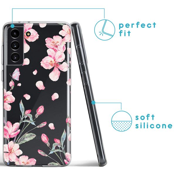 imoshion Design Hülle Samsung Galaxy S21 - Blume - Rosa