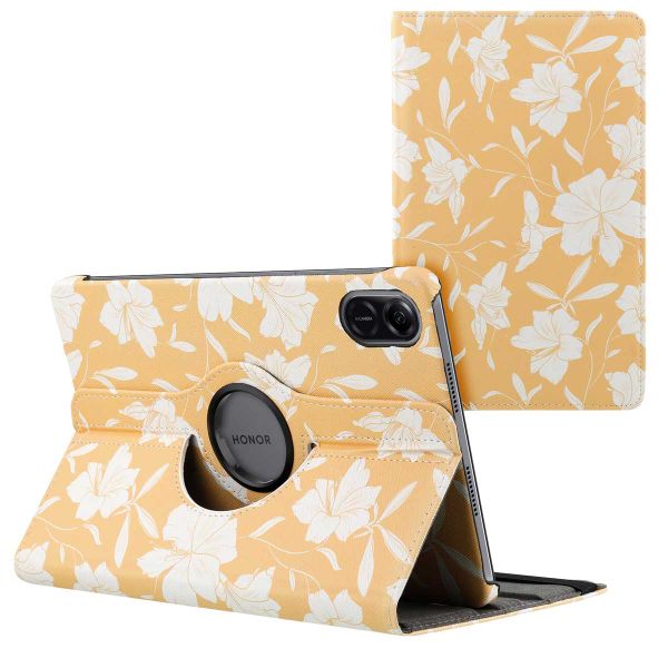 imoshion 360° drehbare Design Klapphülle für das Honor Pad X9 - Yellow Flowers