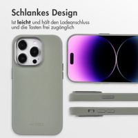 Accezz MagSafe Leather Backcover Apple iPhone 14 Pro - Light Grey