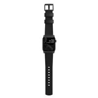 Nomad Modernes Lederarmband für das  Apple Watch Series 1 t/m 11 / SE / Ultra (44/45/46/49 mm) - Schwarz