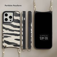 Selencia Nova HandyHülle mit Kordel und Kartenhalter Apple iPhone 14 Pro - Zazzy Zebra