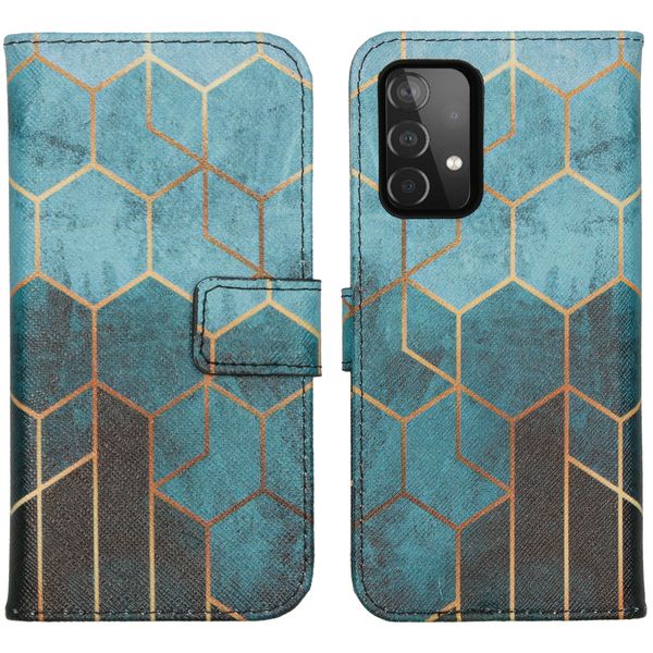 imoshion Design TPU Klapphülle Galaxy A72 - Green Honeycomb