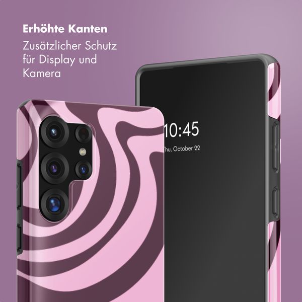 Selencia Vivid Rückabdeckung mit MagSafe Samsung Galaxy S25 Ultra - Wavy Swirl Pink Plum