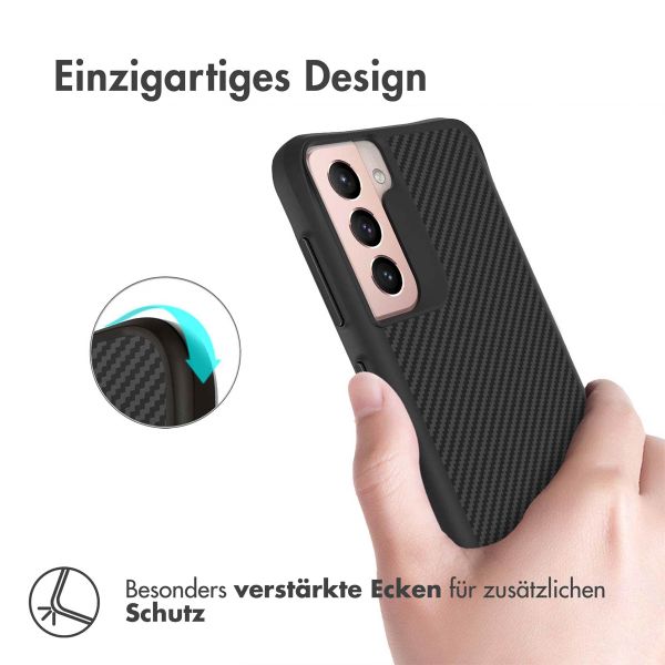 imoshion Rugged Hybrid Carbon Case Samsung Galaxy S21 - Schwarz