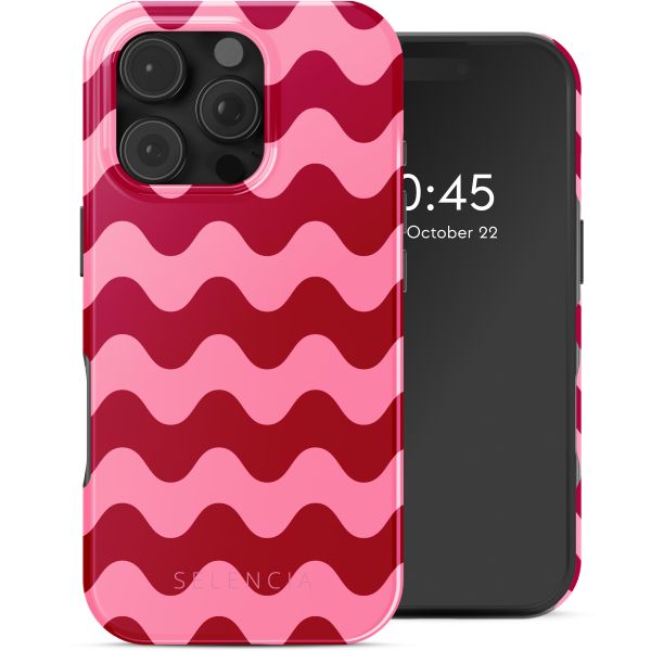 Selencia Vivid Tough Back Cover mit MagSafe für das iPhone 16 Pro - Wave Vibes Lipstick