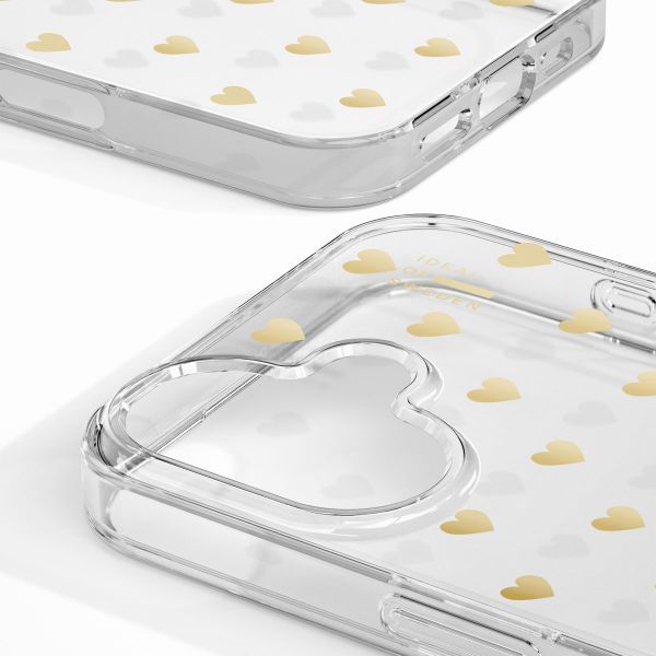 iDeal of Sweden Clear Case für das iPhone 16 - Golden Hearts