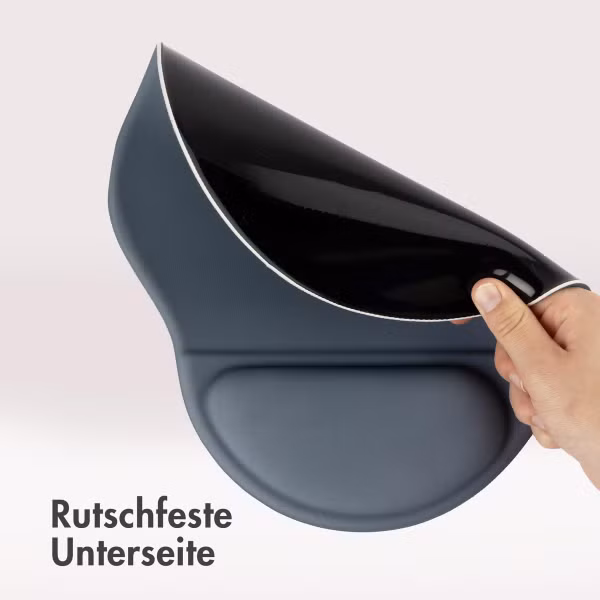 imoshion Ergonomisches Mauspad - Mauspad mit Handgelenkstütze - 30 x 25 cm - Sealblau