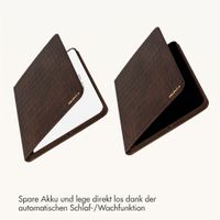 Selencia Croco Klaphülle Apple iPad Air 11 Zoll (2026) M4 / (2025) M3 / (2024) M2 / Air 5 (2022) / Air 4 (2020) - Choco Brown