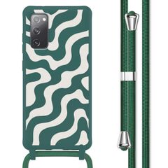 imoshion SilikonHülle design mit Band Samsung Galaxy S20 FE - Petrol Green Groovy