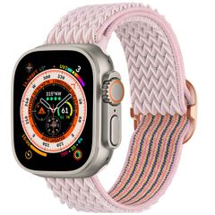 imoshion Elastisches Nylonarmband für das  Apple Watch Series 1 t/m 11 / SE / Ultra (44/45/46/49 mm) - Rosa