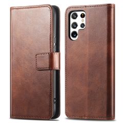 imoshion Luxuriöse Klapphülle Samsung Galaxy S22 Ultra - Dunkelbraun