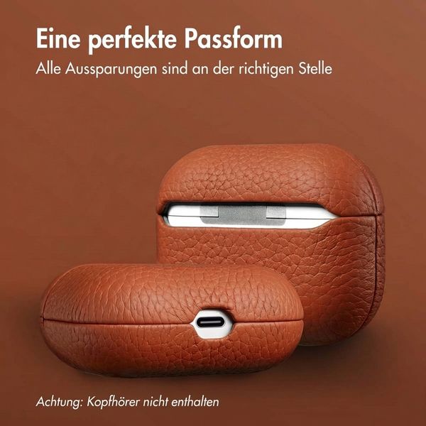 Accezz Echtleder Case  Apple Airpods Pro - Cognac