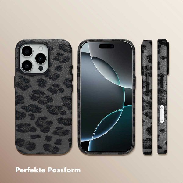 Selencia Sabi Backcover Leopardenmuster mit MagSafe Apple iPhone 16 Pro - Midnight Black