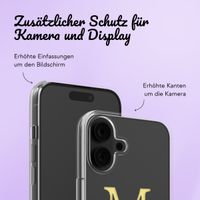 Personalisierte Hülle mit Buchstaben iPhone 16 - Transparent