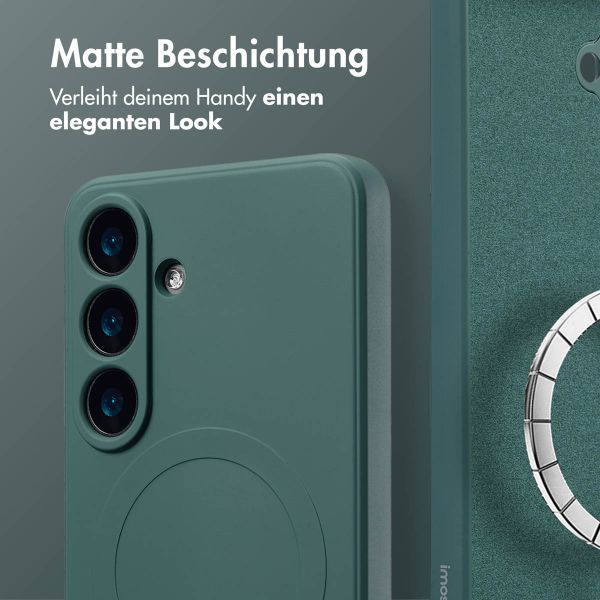 imoshion Color Back Cover mit MagSafe für das Samsung Galaxy S25 - Dunkelgrün