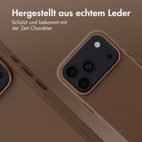 Accezz MagSafe Leather Backcover Apple iPhone 18 Pro / 17 Pro - Kaffeebraun