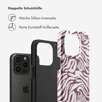 Selencia Vivid Tough Back Cover für das iPhone 15 Pro - Trippy Swirl Dark Rose