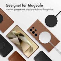 Accezz MagSafe Leather Backcover für das Samsung Galaxy S24 Ultra - Sienna Brown